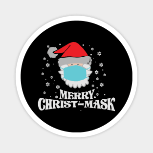 Merry Christ-mask funny quarantined Christmas gift Magnet